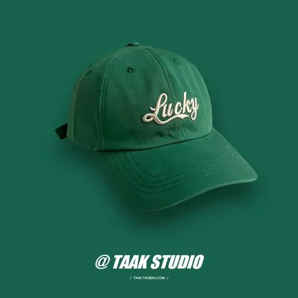 Unisex Casual LUCKY Letter Embroidered Baseball Cap Adjustable Summer Hat - Picture 3 of 5